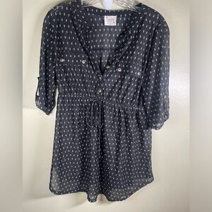 Black Polka Dot Maternity blouse